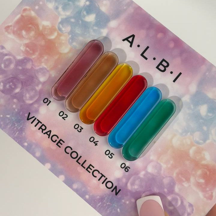 Collection Vitrage Albi, 6 vernis semi permanents transparents