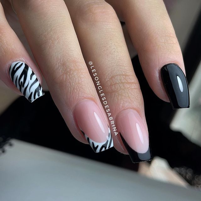Blanc / Noir / Gris - ONGLES PRO