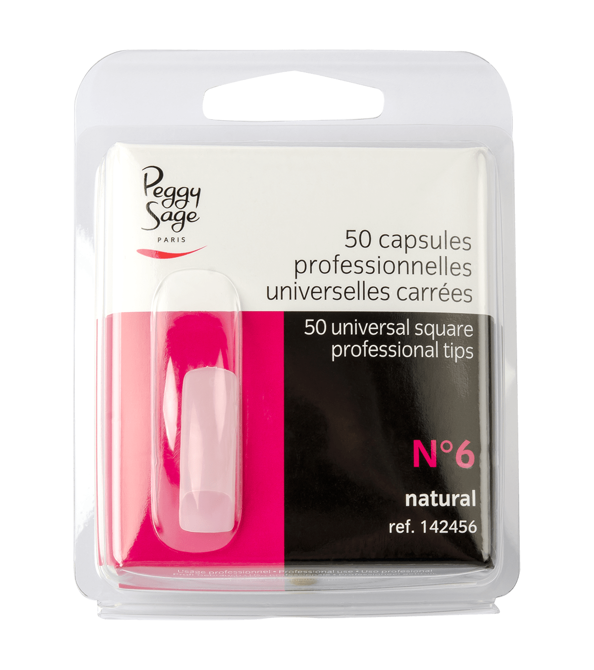 Capsules universelles carrées x50 Peggy sage - ONGLES PRO