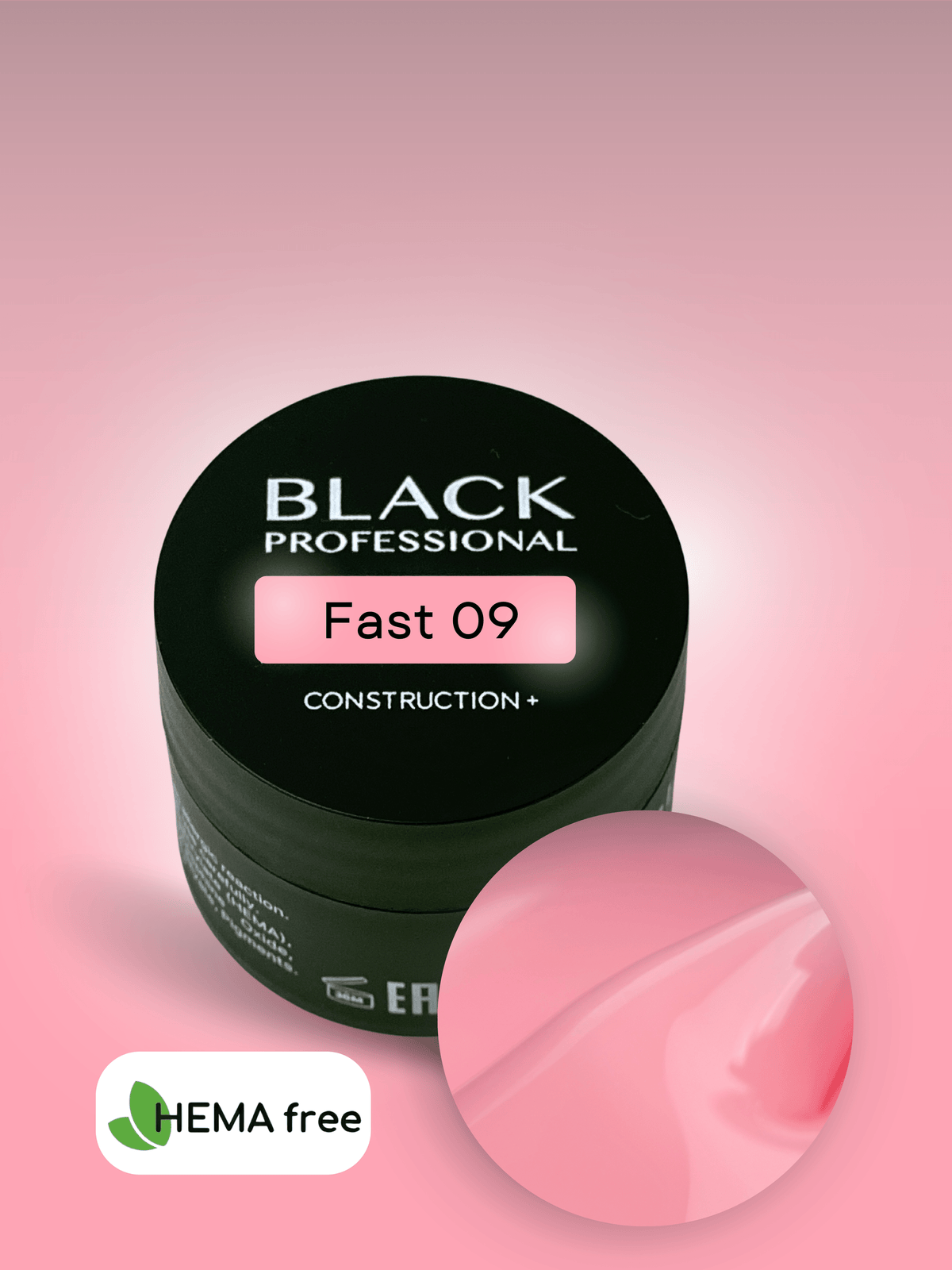 Gel Black Fast 09 Sans HEMA 15 ml - ONGLES PRO