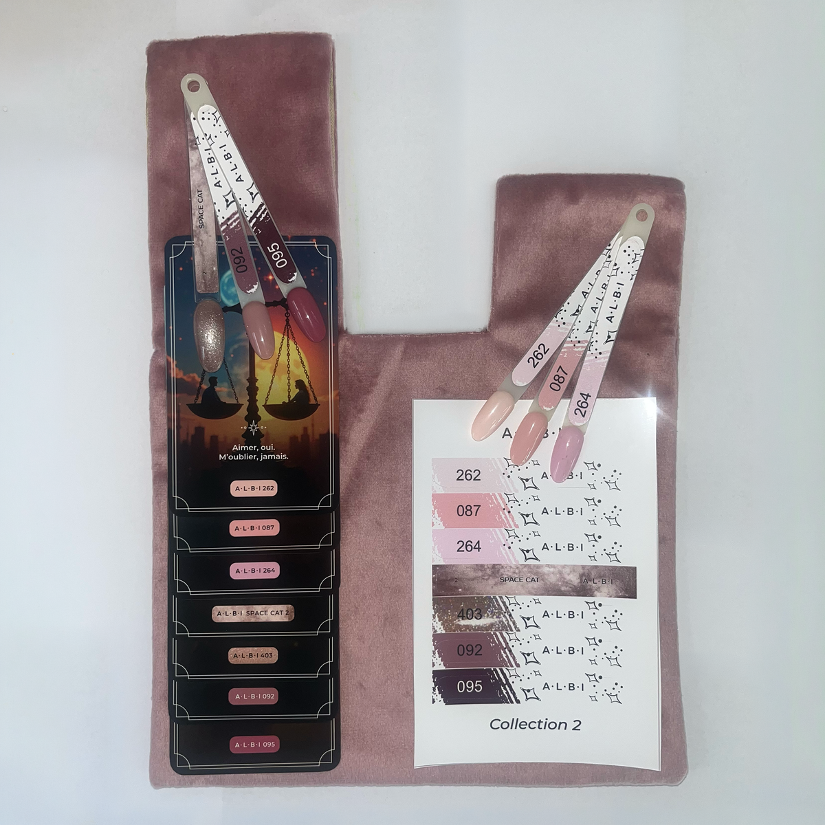 Rose & naked - Pochette 6 vernis semi-permanents Albi