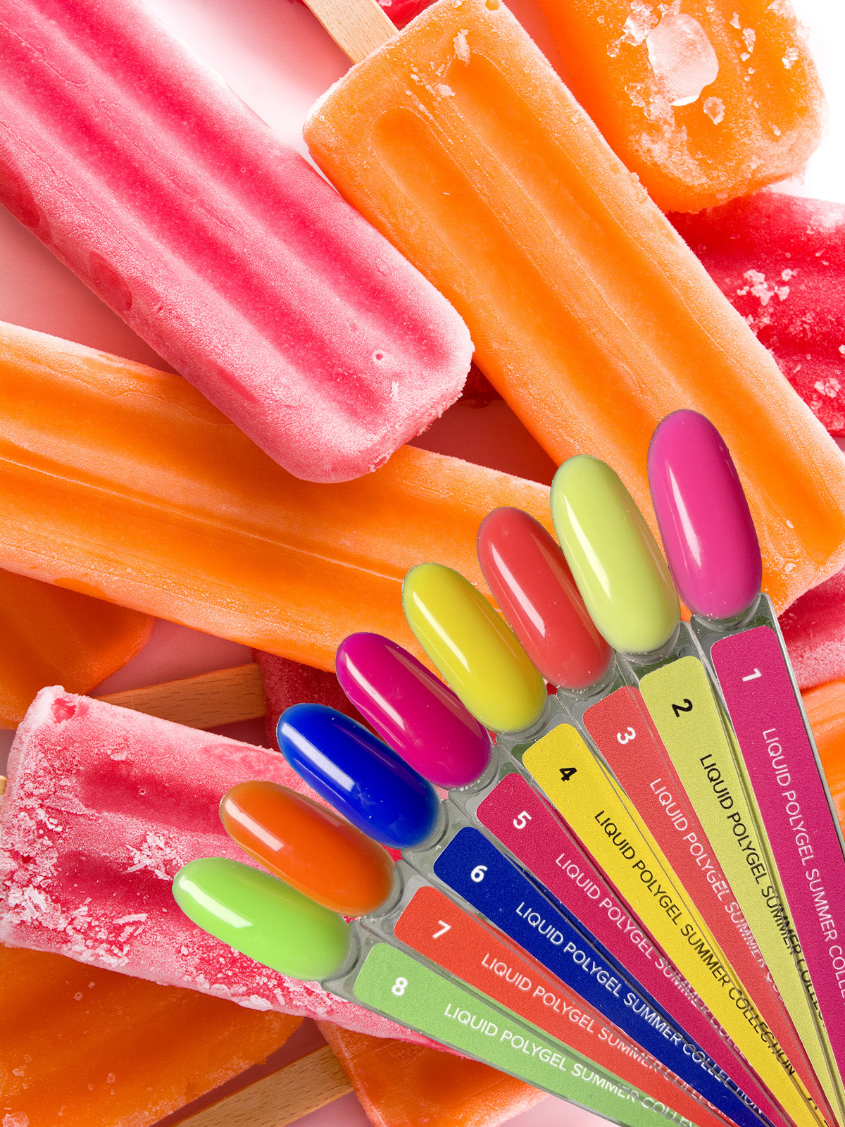 Tendances ongles en gel été 2025 — Collection Summer Polygel Liquide ALBI pour prothésiste ongulaire