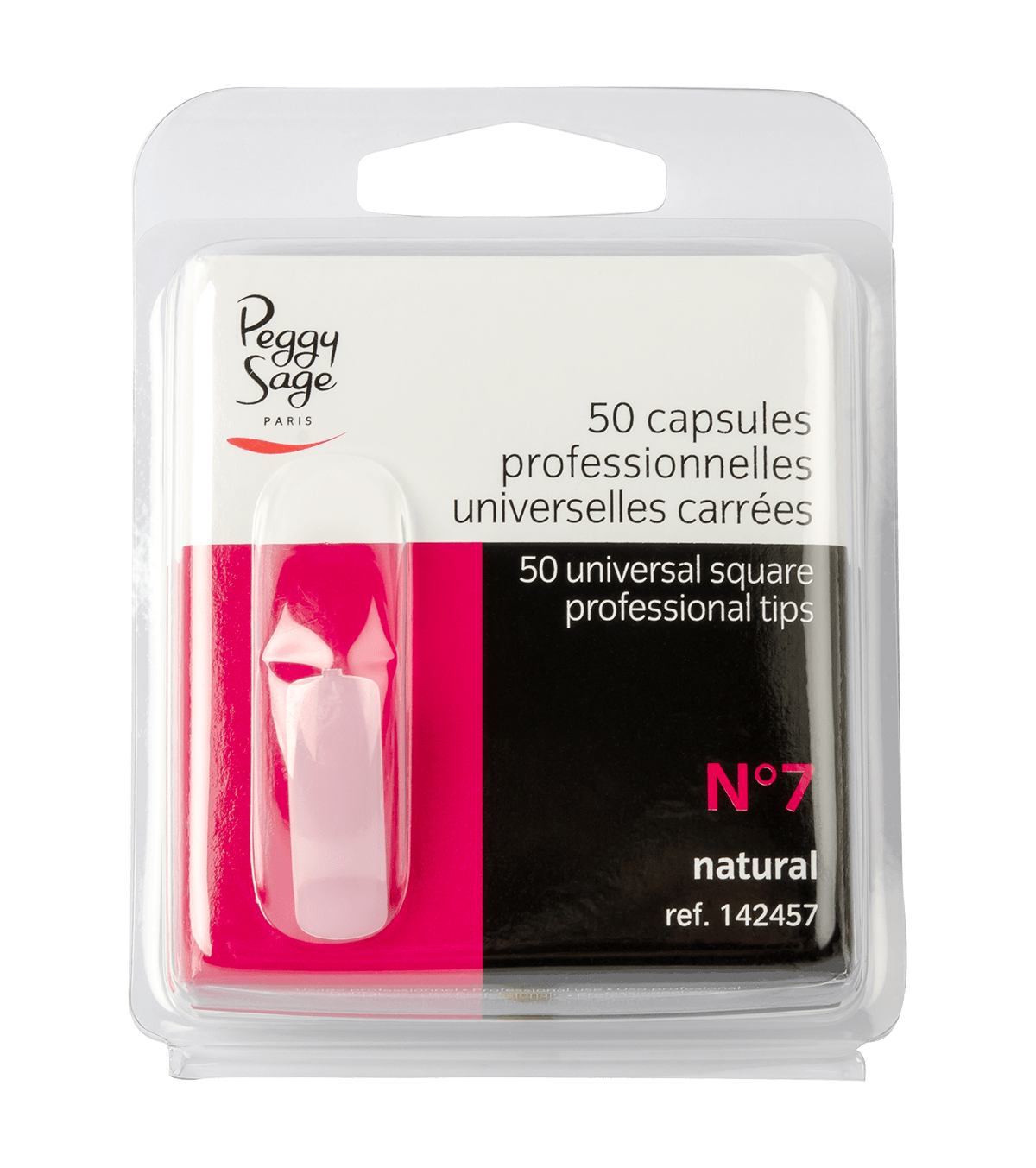 Capsules universelles carrées x50 Peggy sage - ONGLES PRO