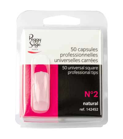 Capsules universelles carrées x50 Peggy sage - ONGLES PRO