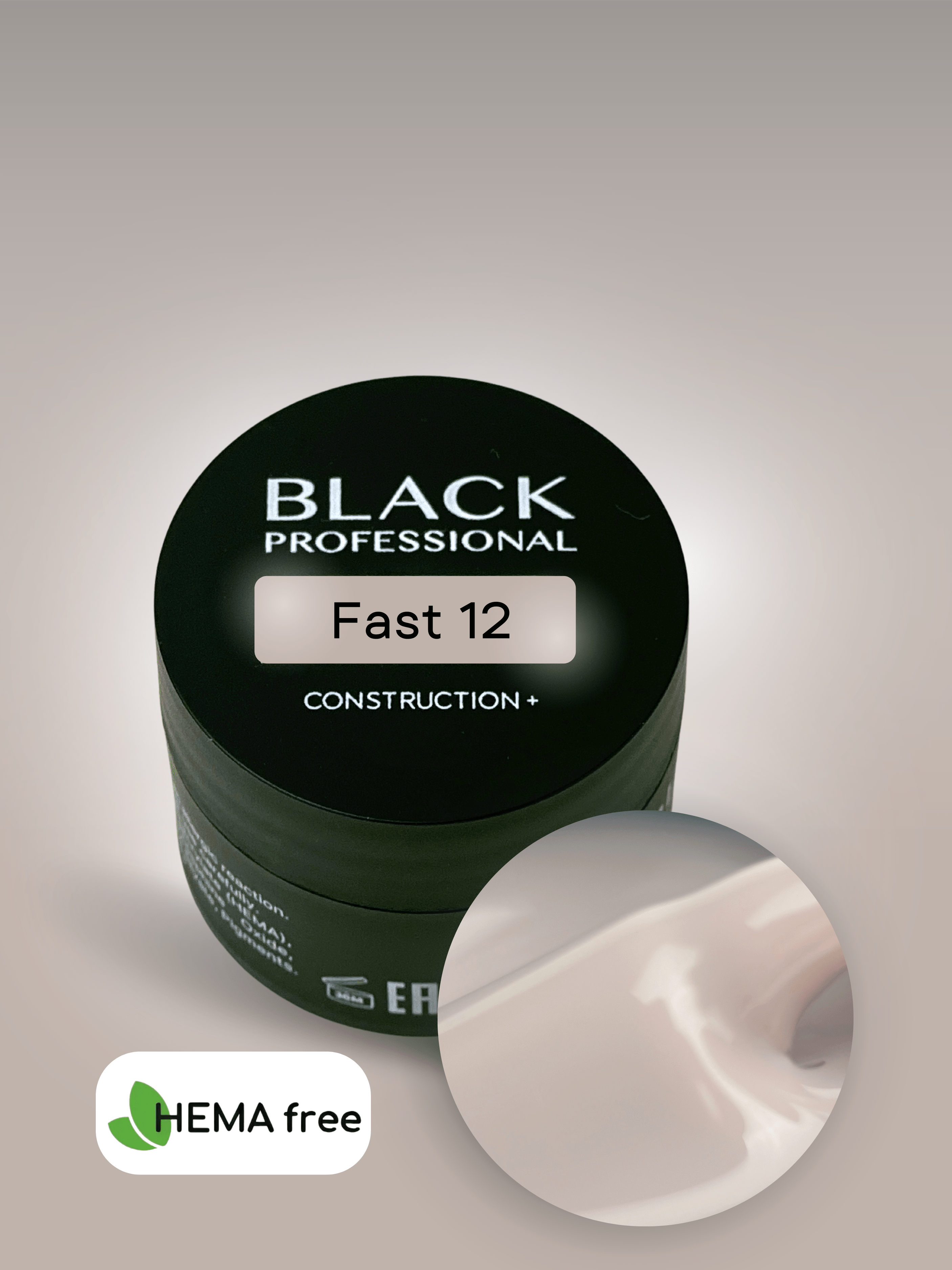 Gel Black Fast 12 Sans HEMA 15 ml - ONGLES PRO